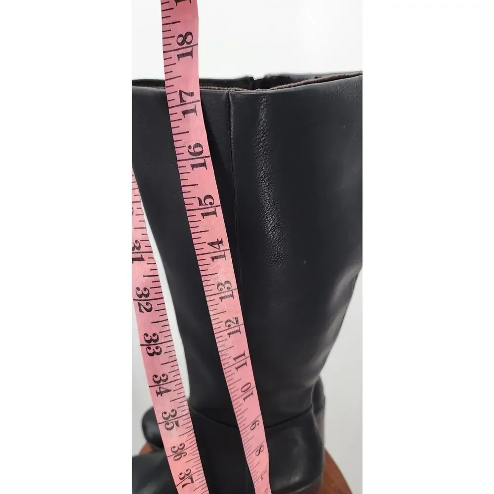 NEW NWOB B.O.C. Brogan High-Heel Knee-High Boots Size 8M Black Brown Comfort